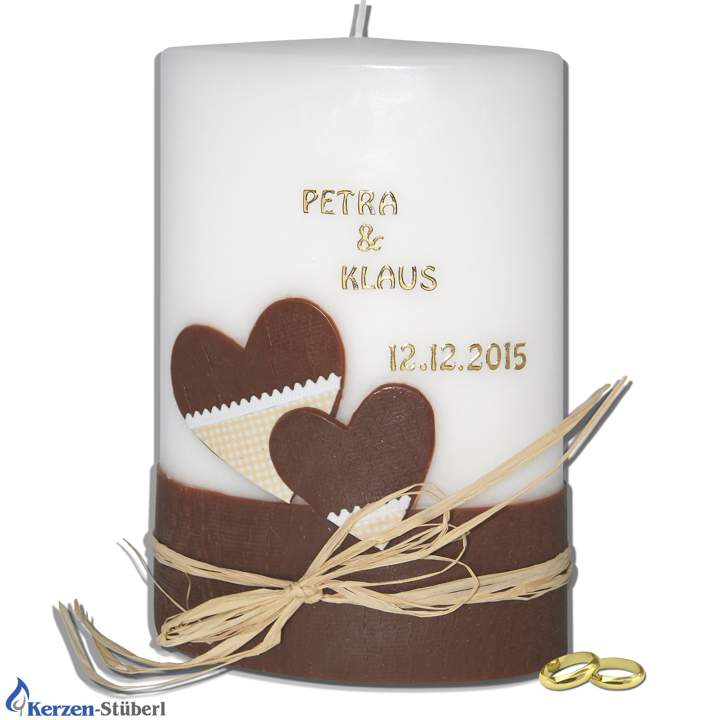 Kerzenständer Taufkerze Holz ~ Moderne Hochzeitskerze mit Herzen in Holzoptik Kerzen Stüberl Kerzenständer Taufkerze Holz ~ Moderne Hochzeitskerze mit Herzen in Holzoptik Kerzen Stüberl