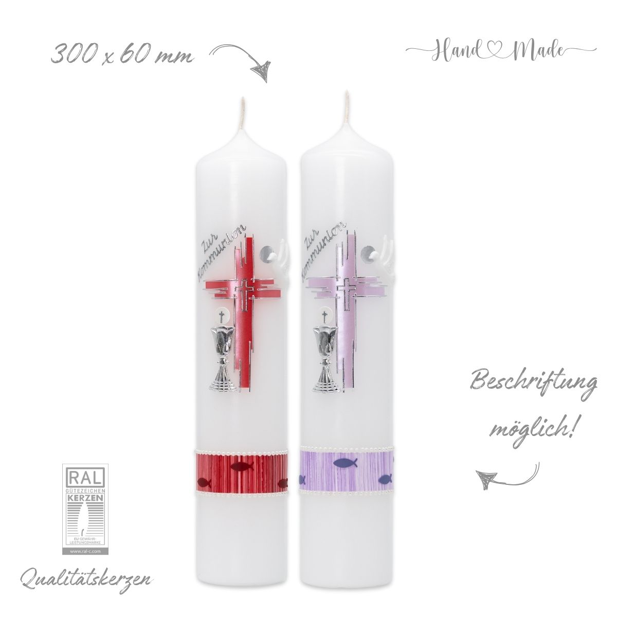 Kommunionkerzen-Konfirmationskerzen für Mädchen