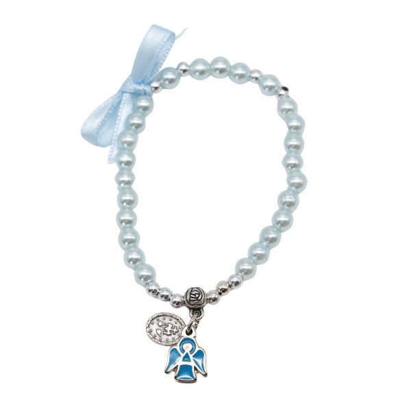 Kinder Perlen Armbändchen - Engel Blau - Junge Test
