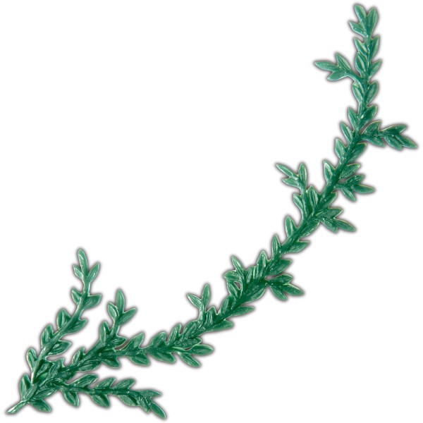 Verzierwachsornament-Wachsdekor - Grüner Zweig Test