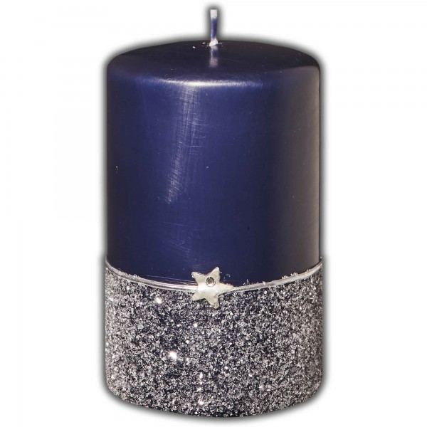 Weihnachtskerze-Weihnachtsdeko-Dunkelblau