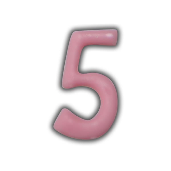 Einzelne Wachszahlen-Rosa-Pink #5 Test