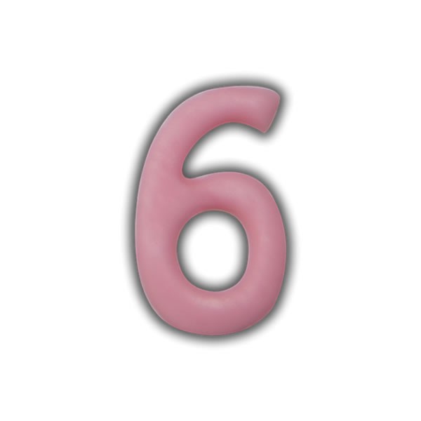 Einzelne Wachszahlen-Rosa-Pink #6 Test