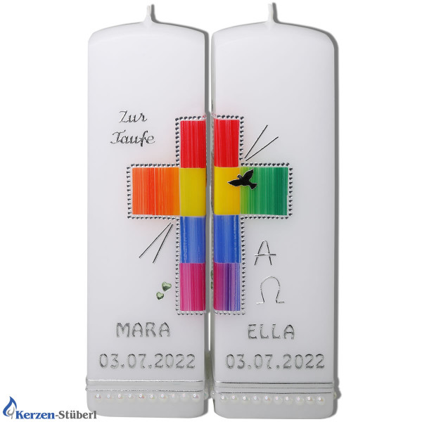 Taufkerzen für Zwillinge-Geschwister Test