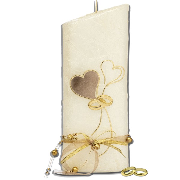 Hochzeitskerzen-Herzen-Modern-Perlmutt-Gold