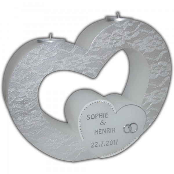 Hochzeitskerze-Herz-Swarovski-Spitzen Test