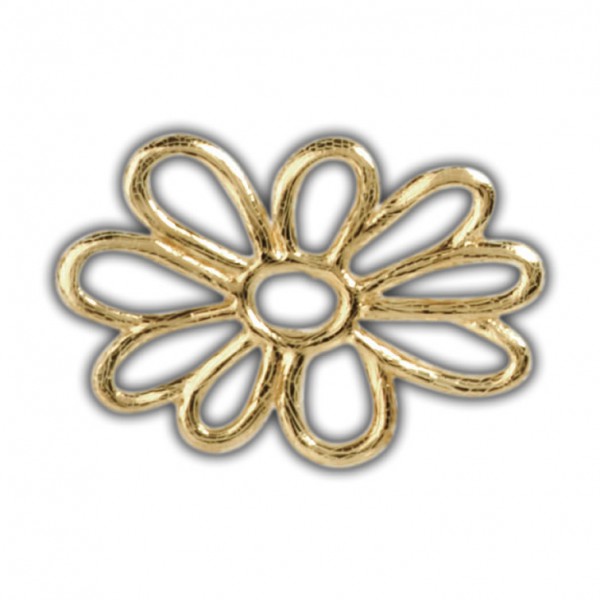 Verzierwachs-Wachsdekor-Blüte in Gold zum Kerzen basteln