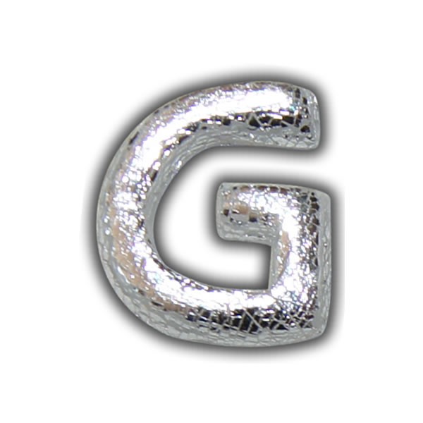 Buchstabe-G-Silber-Echtwachs Test
