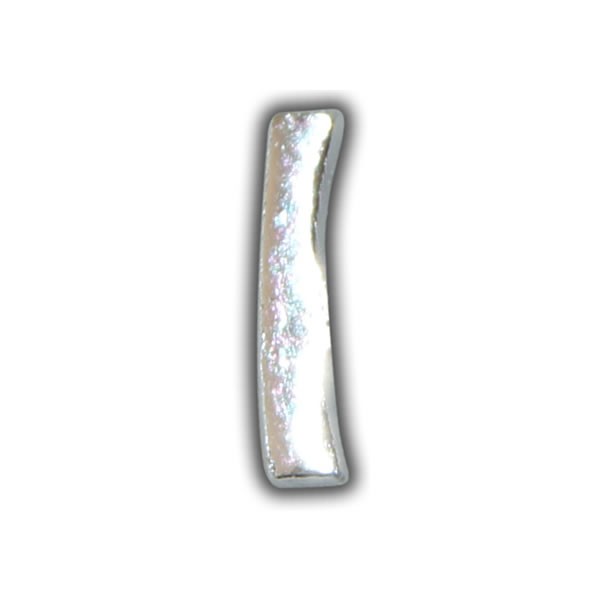 Kerzenbeschriftung-Wachsbuchstabe "I" Silber-Moderne Schriftart Test