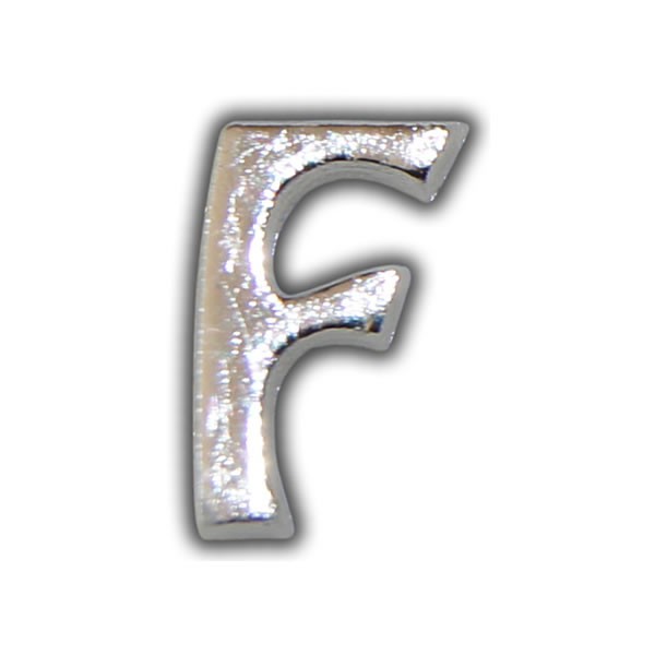 Wachsbuchstabe "F" Silber-Moderne Schriftart Test