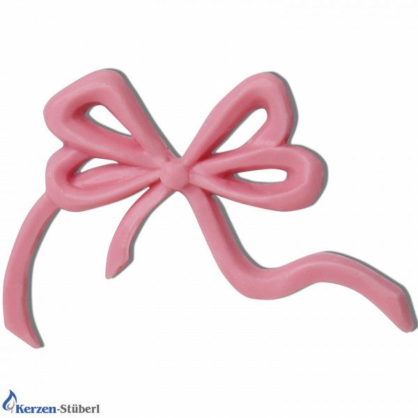 Wachsornament-Wachs-Schleife-Rosa-Pink Test