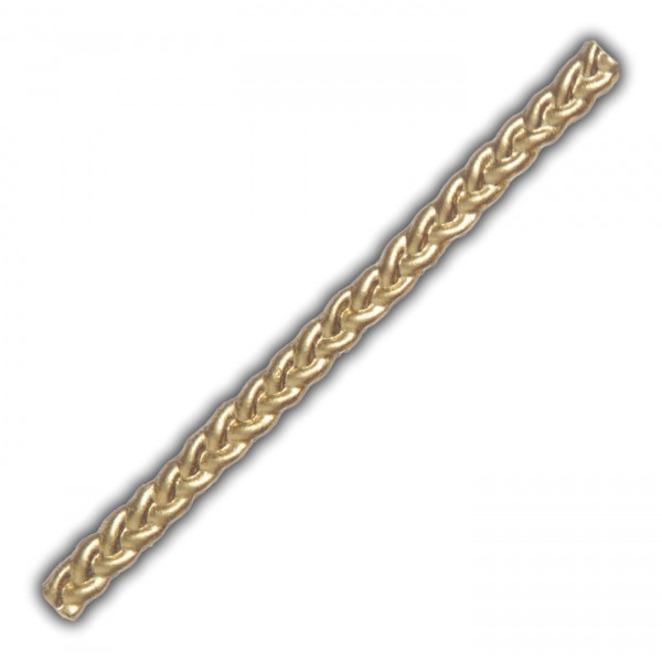 Kerzen-Verzierwachsstreifen "Zopfmuster" Gold