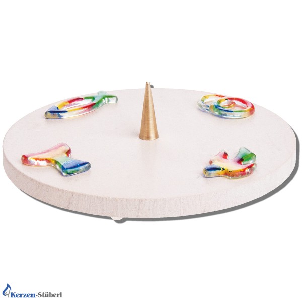 Kerzenhalter mit religiösen Motiven