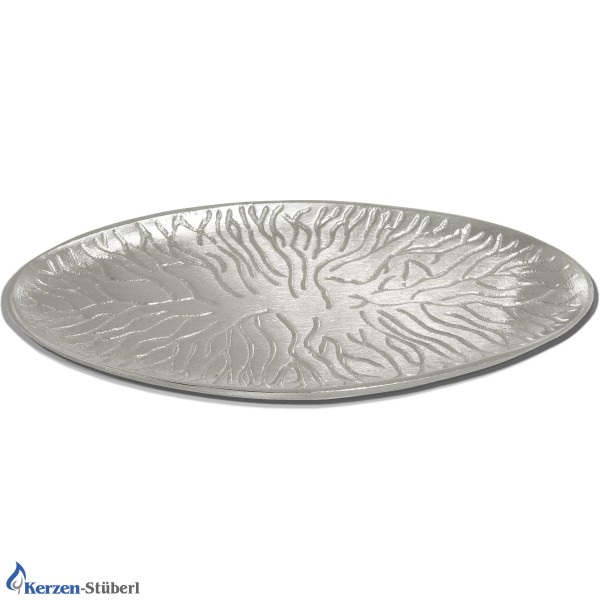 Kerzenteller Messing Silber