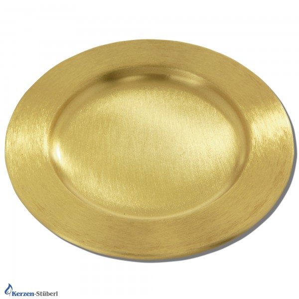 Kerzenteller aus goldfarbenem Metall Test