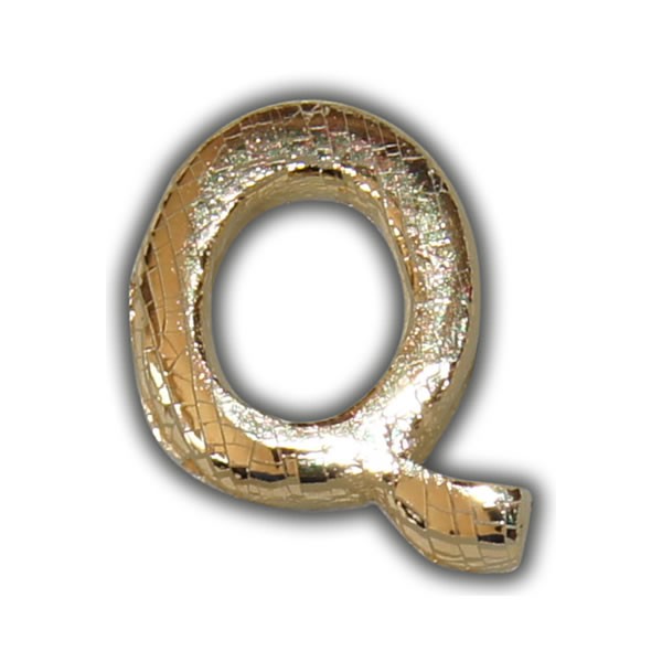 Wachsbuchstabe "Q" Gold-Modern Test