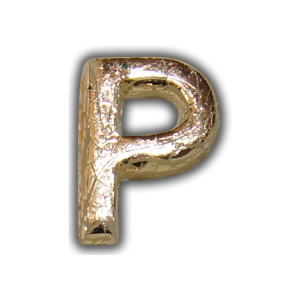 Wachsbuchstabe "P" Gold-Modern Test