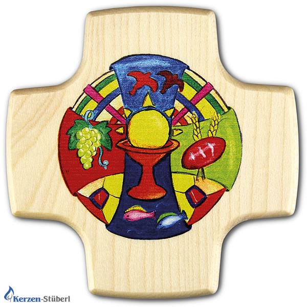 Kommunionkreuz-Holz-Gottes Gaben