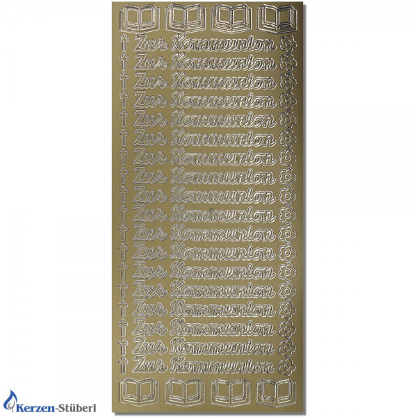 Konturensticker-Gold "Zur Kommunion" Ornamente Test