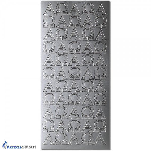 Konturensticker Silber | Alpha-Omega Test
