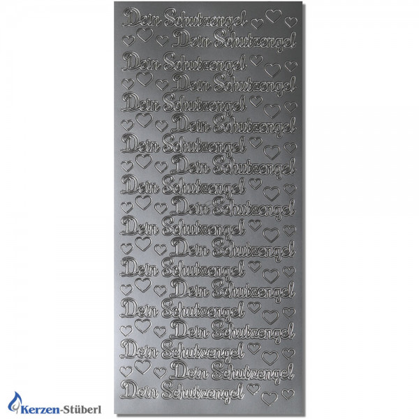 Konturensticker-Silber-Dein Schutzengel Test
