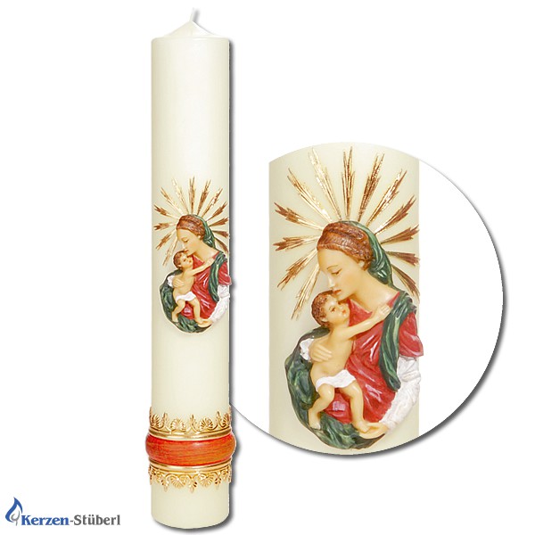 Marienkerzen - Strahlenmadonna - Religiöse Kerzen