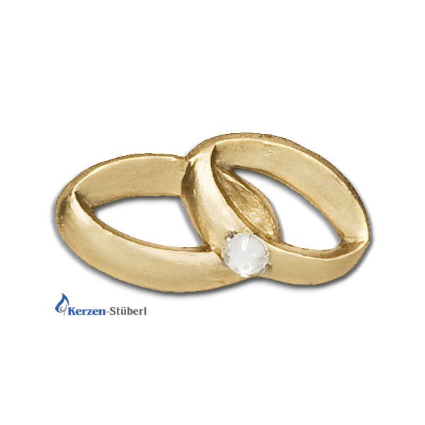 Eheringe Matt-Gold mit Stein