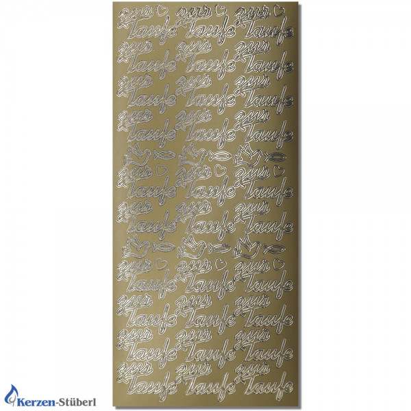 Konturensticker-Gold "Zur Taufe" Ornamente