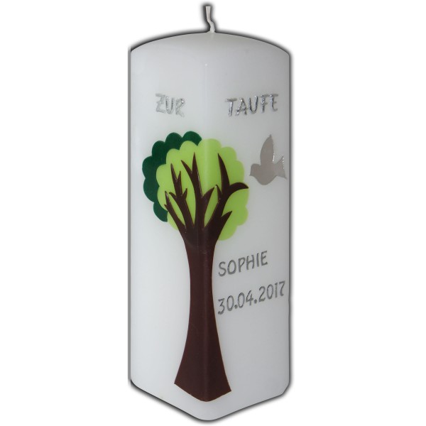 Taufkerze Lebensbaum