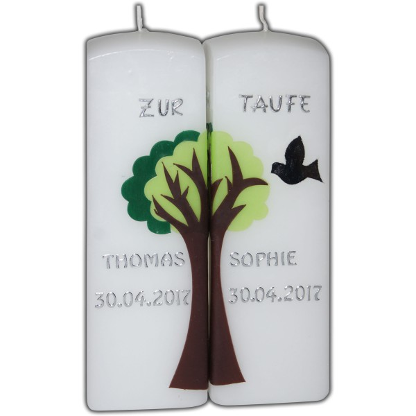 Taufkerze-Zwilling-Lebensbaum Test
