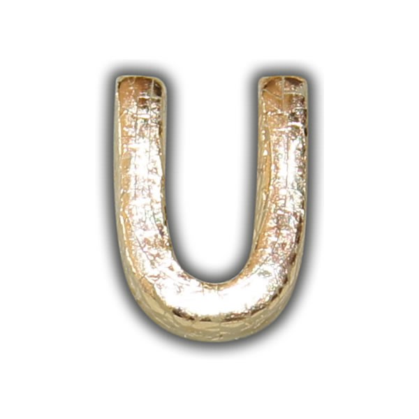Wachsbuchstabe "U" Gold-Modern Test