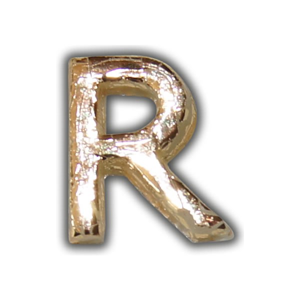 Wachsbuchstabe "R" Gold-Modern Test