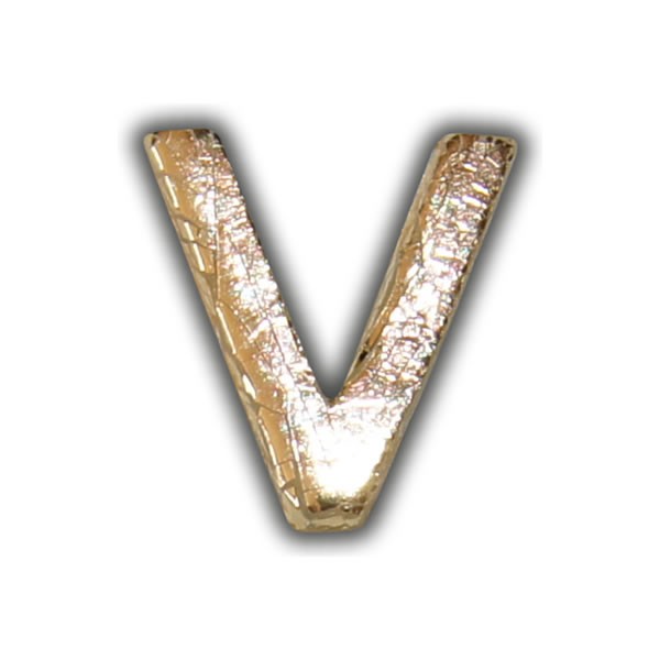 Wachsbuchstabe "V" Gold-Modern Test