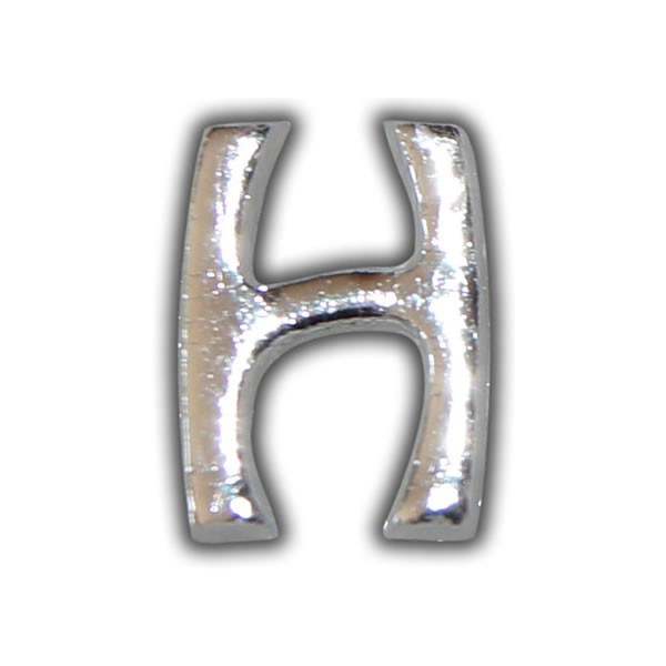 Wachsbuchstabe "H" Silber-Moderne Schriftart Test