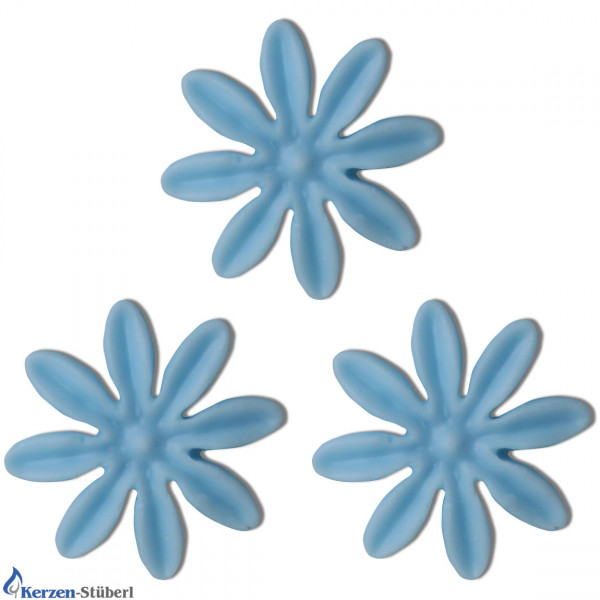 Verzierwachselement-Blüte-Hellblau Test