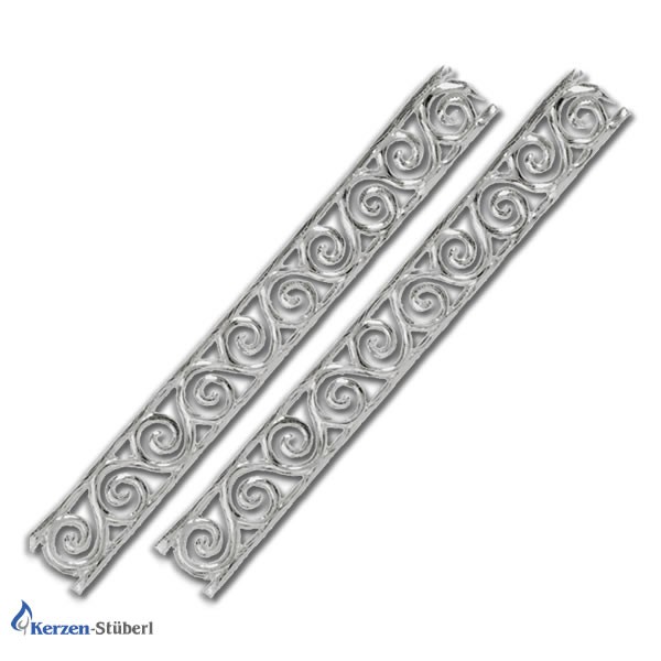 Wachsbordüre-Ornamentstreifen-Silber