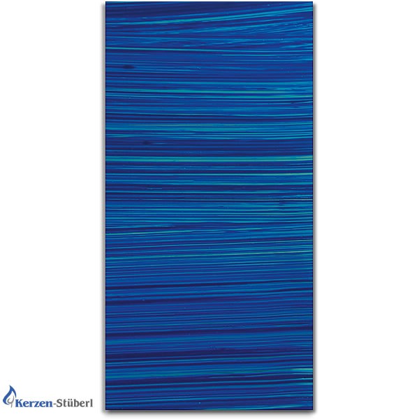 Verzierwachsplatte Blau gestreift - Blautöne Test