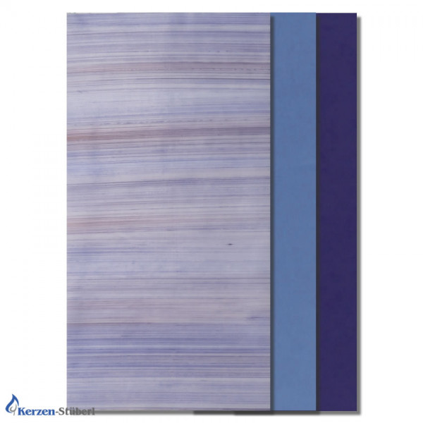 Wachsplatten-3er Set. Enzian, Lavendel und gestreift Test