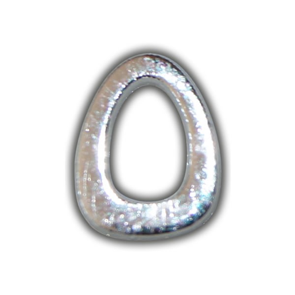 Kerzenbeschriftung-Wachsbuchstabe "O" Silber-Moderne Schriftart