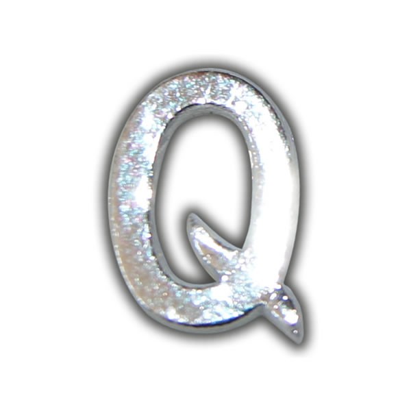 Kerzenbeschriftung-Wachsbuchstabe "Q" Silber-Moderne Schriftart Test