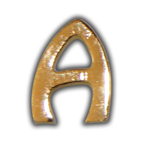 Wachsbuchstabe "A" Gold