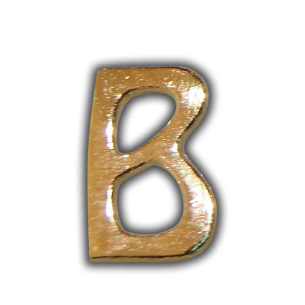 Wachsbuchstabe "B" Gold-Moderne Schriftart