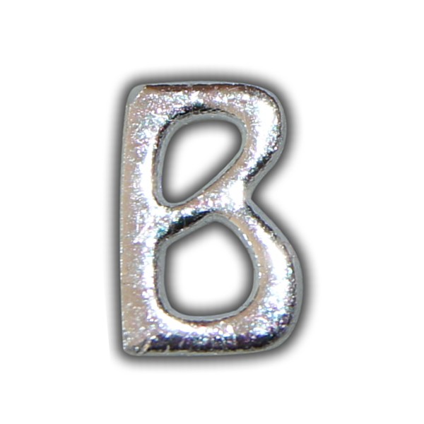 Wachsbuchstabe "B" Silber-Moderne Schriftart Test