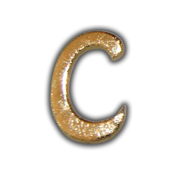 Wachsbuchstabe "C" Gold-Moderne Schriftart Test