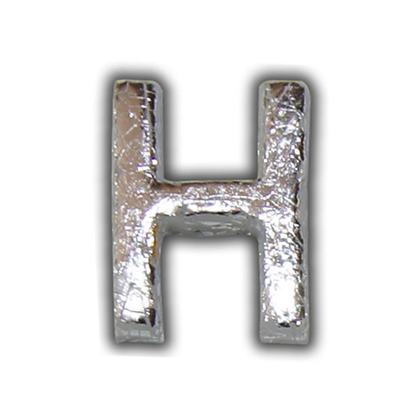 Wachsbuchstabe H in Silber Test