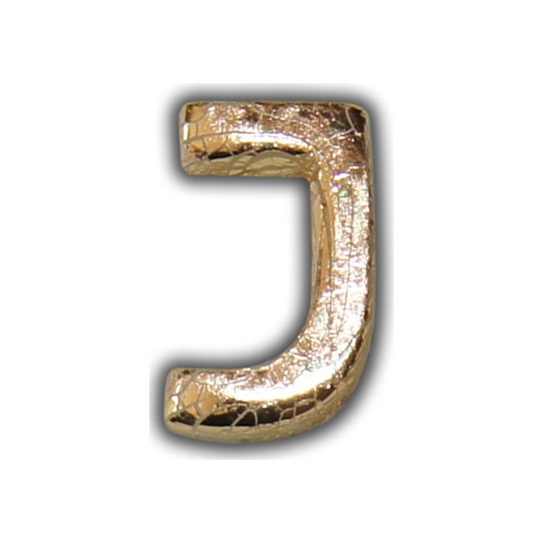 Wachsbuchstabe "J" Gold-Modern Test
