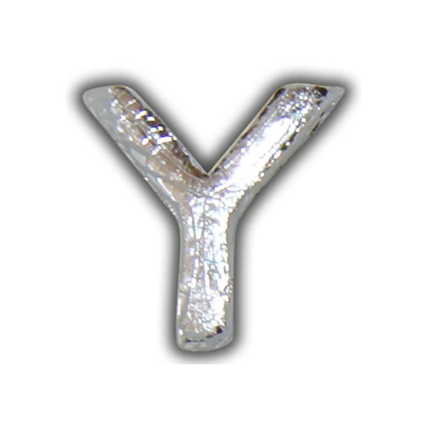 Wachsbuchstabe "Y" in Silber Test