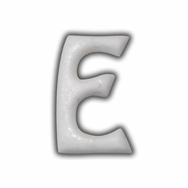 Wachsbuchstabe "E" Weiss für Vintage Kerzen Test