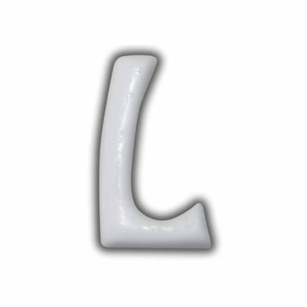 Wachsbuchstabe "L" Weiss für Vintage Kerzen Test