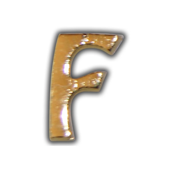 Wachsbuchstabe "F" Gold zum Kerzen beschriften Test